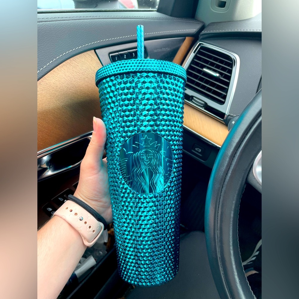 🆕 Starbucks Teal Chrome Tumbler